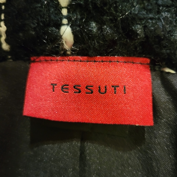 TESSUTI 6 Jacket Tweed Imitation Chanel Black and White - Picture 10 of 12